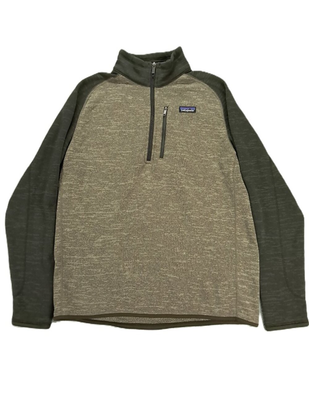 Patagonia Better Sweater Men XL Tan Brown Fleece 1/4 Zip Pullover Outdoor 25522